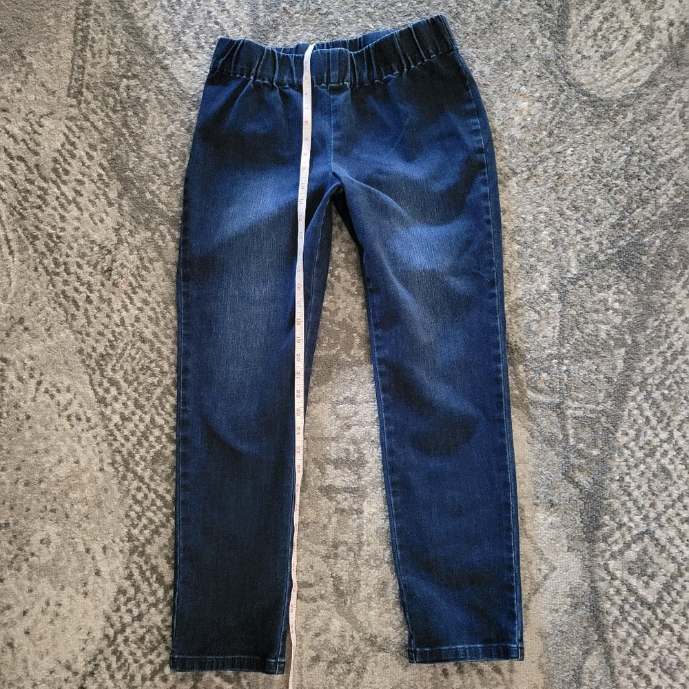SOFT SURROUNDINGS METRO CROP DENIM LEGGINGS PULL ON PANTS MEDIUM PETITE - Picture 7 of 10